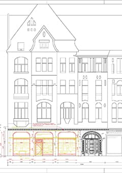 Wohnhaus Hauptstraße Berlin-Friedenau, Bauplan (Quelle: Ralf Sträter Architekt)