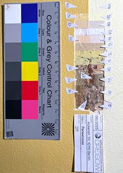 Stratigrafische Freilegung der Fassungsschichten