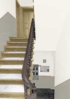 Mögliche Rekonstruktion der historischen Farbgestaltung anhand der Befunde (Quelle: B.Dreisow)